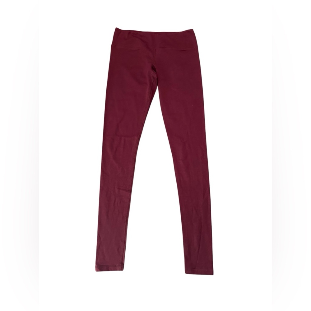 Lululemon maroon low rise long athletic workout leggings - Picture 5 of 6